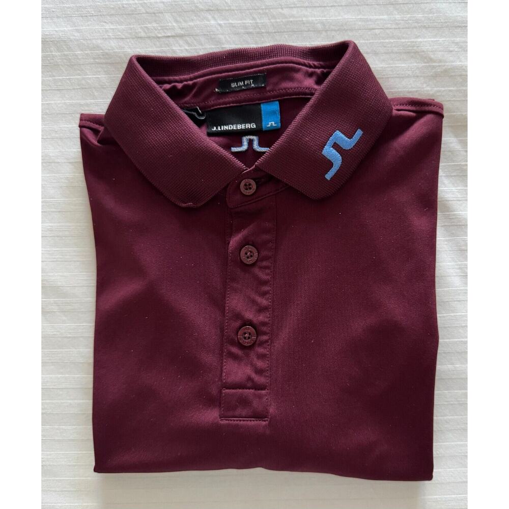 Hurly Men's S/S Polo Shirt Burgundy Size Small A+